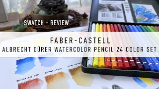 Faber-Castell Albrecht Durer Watercolor Pencil Set -24 Color Swatch And Review