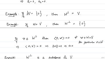 Lecture - 10.4 Orthogonal Complements