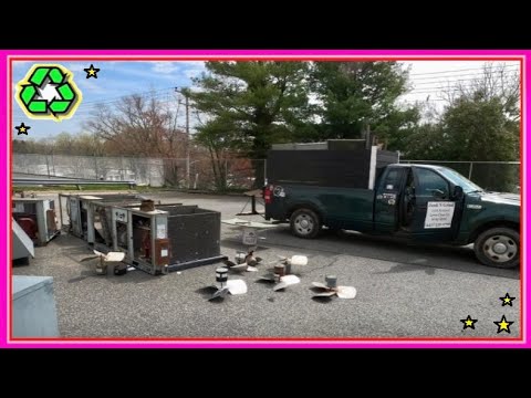 Warehouse Scrapping HUGE HVAC AC UNITS Recycling SCRAP METAL Copper ...