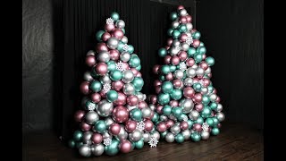 Balloon Christmas tree Garland DIY How To Tutorial