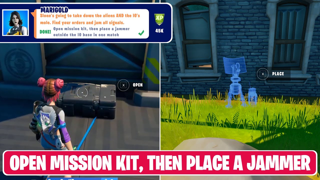 Open Mission Kit Then Place A Jammer Outside The Io Base In One Match 2 Fortnite Locations Youtube
