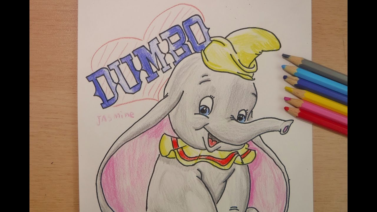 디즈니 담보 그림 그리기 ディズニー 空飛ぶゾウ ダンボ 小学生のイラスト お絵かきdrawing Disney Elephant Dumbo Youtube