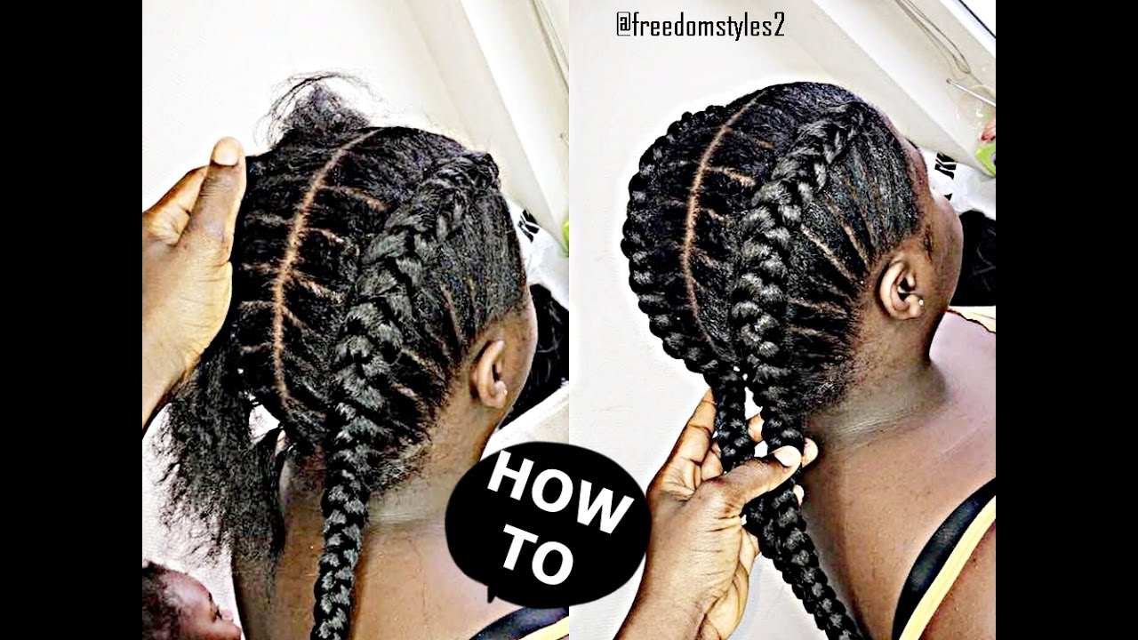 How To Cornrow For BEGINNERS / NEW METHOD - YouTube