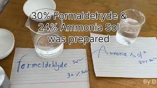 To Prepare and submit Hexamine from Formaldehyde by Ankit