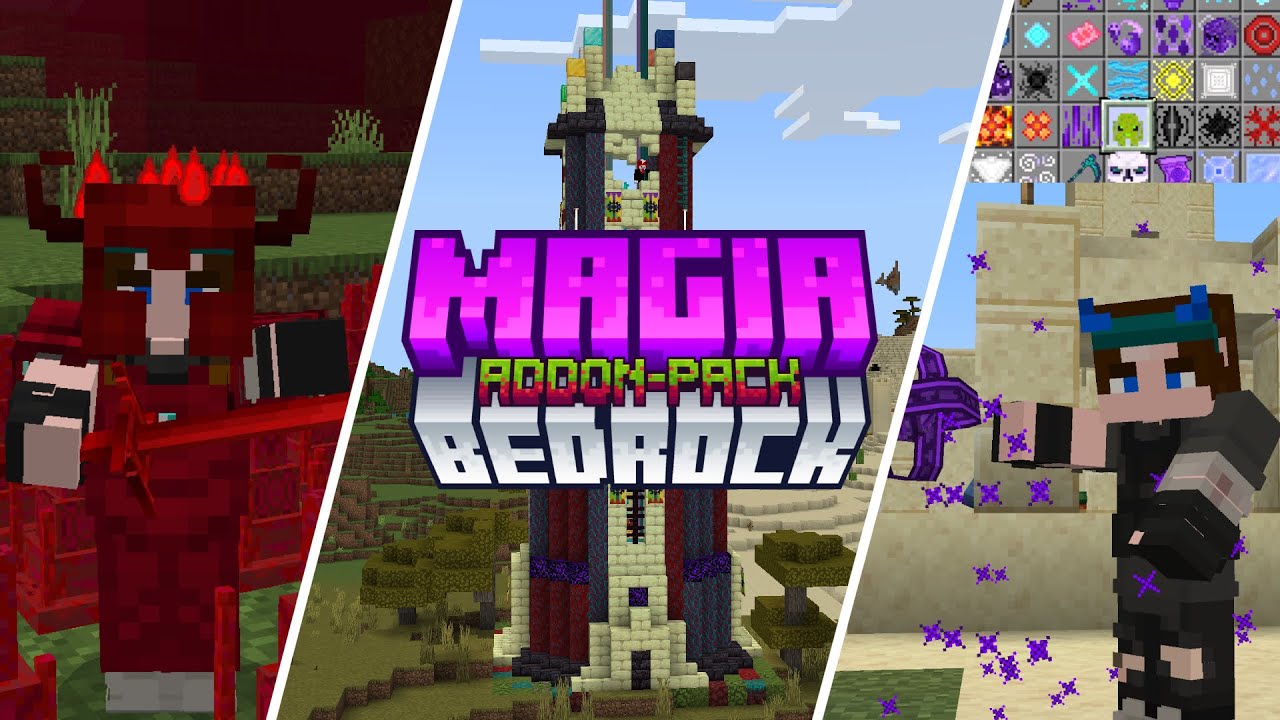 Magia en bedrock pack de addons mods para minecraft pe 1 21 44