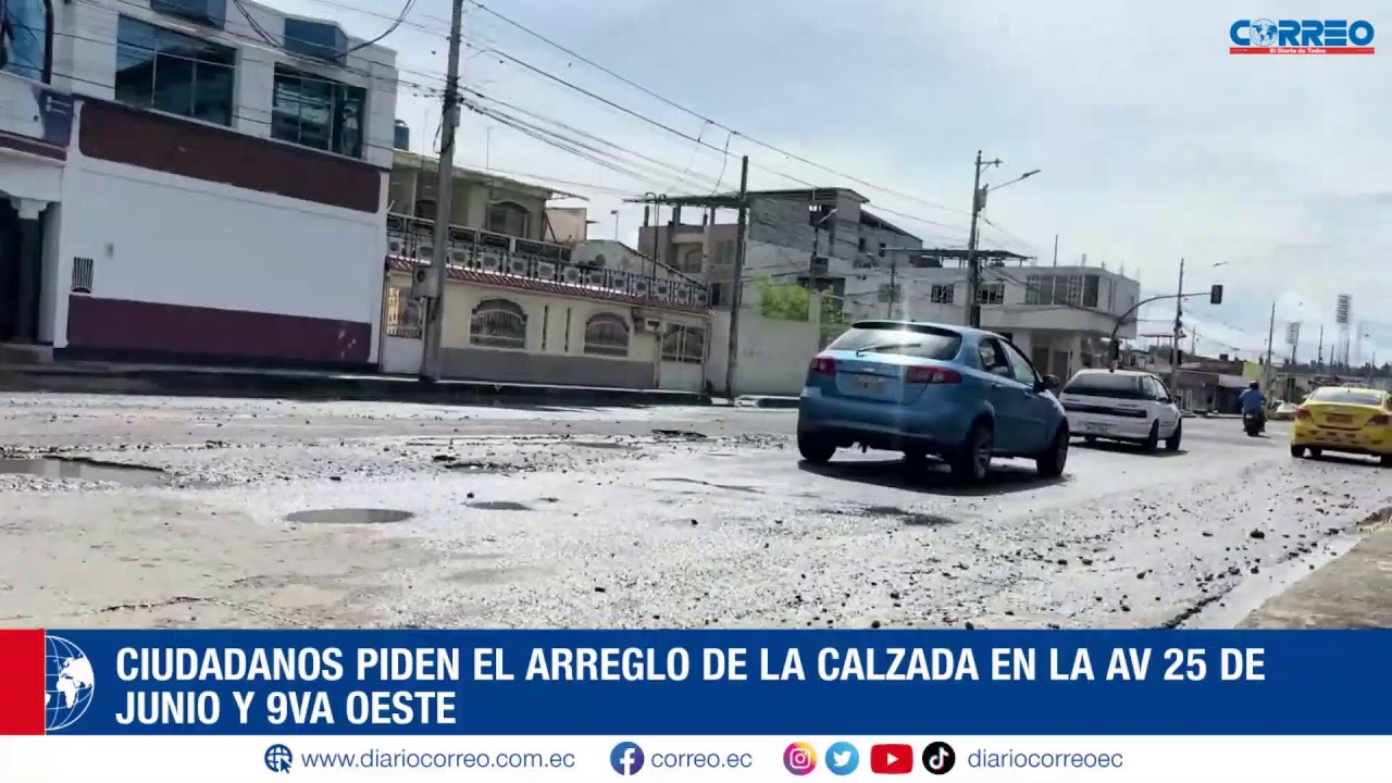 CIUDADANOS PIDEN EL ARREGLO DE LA CALZADA EN LA AV 25 DE JUNIO Y 9VA OESTE