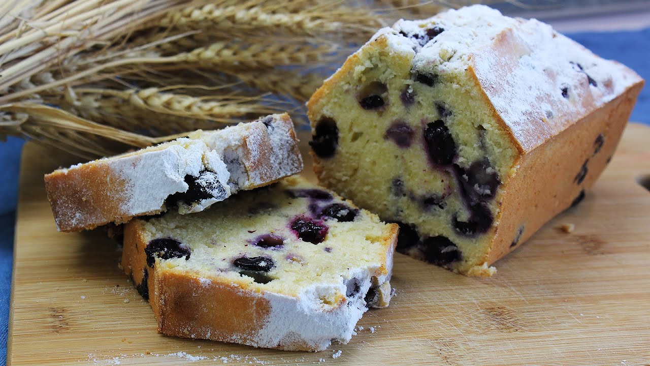 Фунтовый кекс с голубикой - YouTube