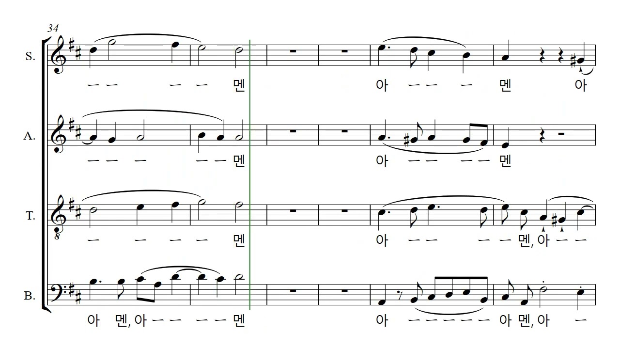 죽음 당하신 귀한 어린 양 아멘 Part 2 소프라노