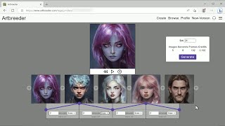 Quick Tutorial: Creating an A. I. Morphed Face Animation using Artbreeder.com Splicer screenshot 4