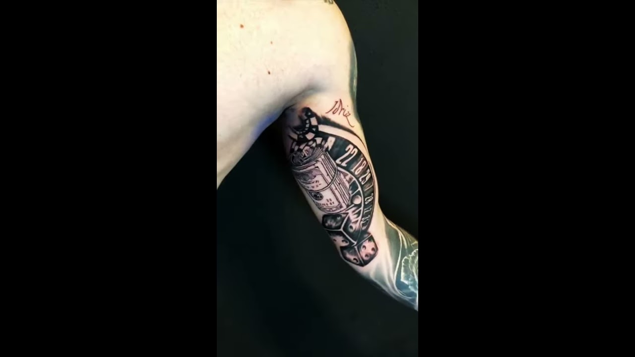 Gambling tattoo - biceps tattoo 💪🏻👨🏻‍🍳 tattoo story blog (2021) -  YouTube