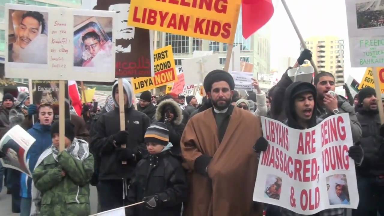 libya and bahrain Protests in Toronto, february 19 2011 - YouTube