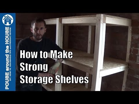 How to Build Sturdy Garage Shelves, step by step instruction. Sturdy enough  to double as a jungle …