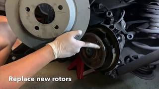 Mercedes V class brake pads and rotors replacement.