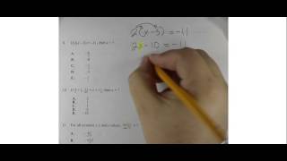 Compass Math Placement Practice Problem A9