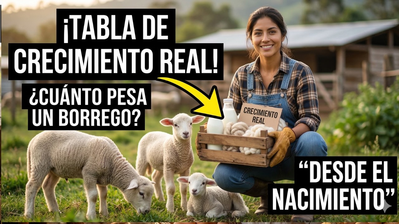 ¿Cuánto pesa un borrego mes a mes  Tabla de crecimiento real desde el nacimiento