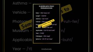 Learn the right way to pronounce these tricky words and grow confident ✨ #englishtips #english