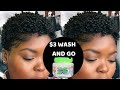 $3 WASH AND GO ON SHORT NATURAL HAIR FT WETLINE EXTREME GEL