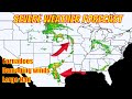 Severe Weather Forecast Today, Tornadoes, Damaging Winds & Large Hail - The WeatherMan Plus image