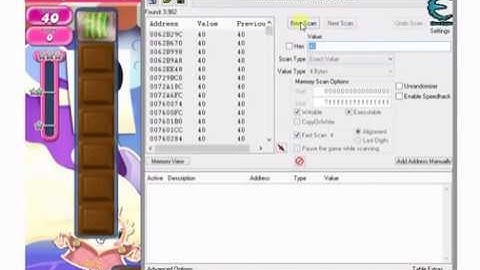 Hack candy crush - cheat engine