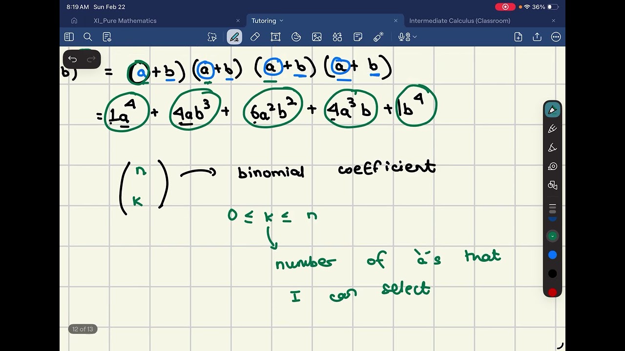2.1 Binomial Expansions and Pascal’s Triangle Part 1