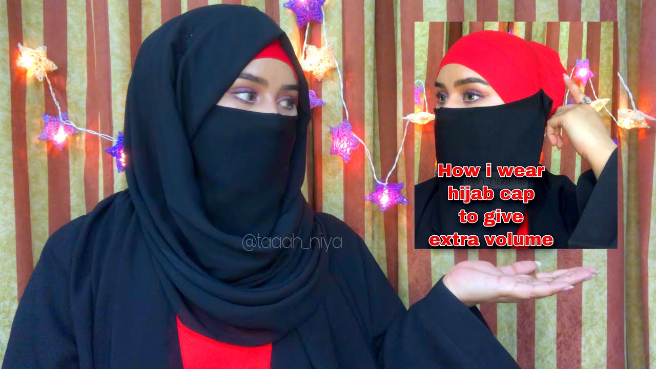 How i wear my hijab cap to give volume in hijab 🧕🏾 v easy & quick tutorial 🌸 under hijab tutorial