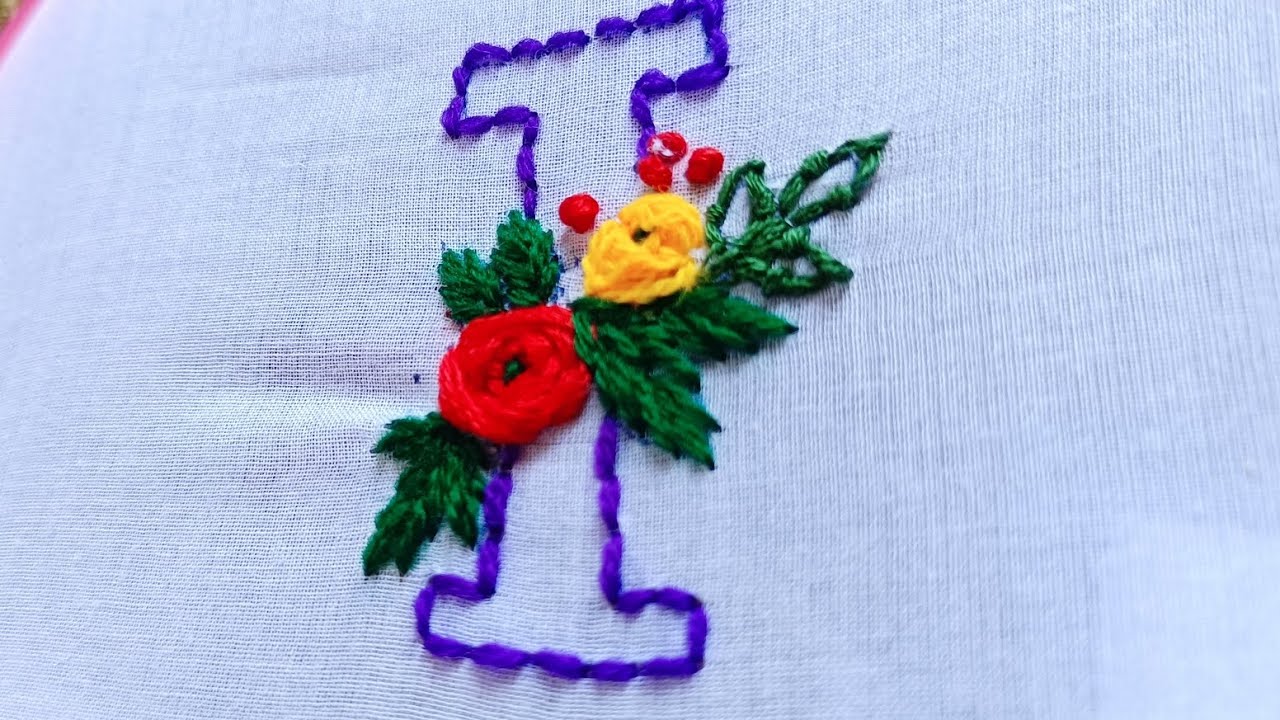 alphabet embroidery letter IHand embroidery tutorialhand embroidery