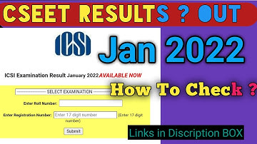 CSEET Results Jan 2022 & CS Foundation Results Jan 2022
