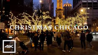 Chicago Christmas Lights and Displays 2024 🎄 Walking Tour | 4K HDR