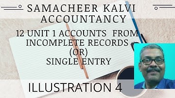 12 Accounts Chapter 1 Accounts from Incomplete Records Illustration 4