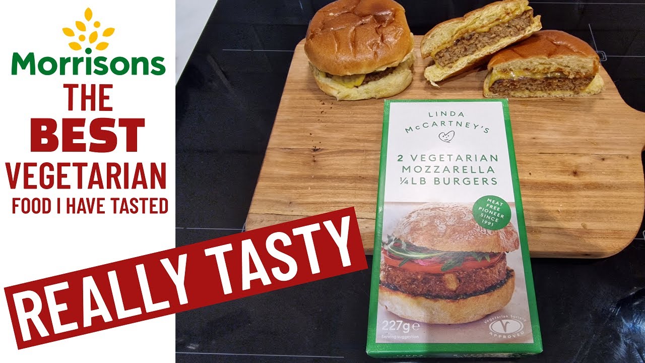 Linda McCartney Vegetarian Mozzarella Burgers Food Review Vegan Food YouTube