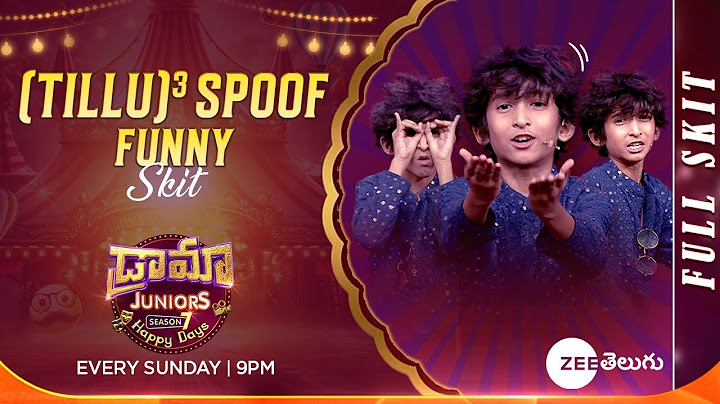 Tillu Cube Spoof Full Skit | Nihar Reddy | Drama Juniors7 | Every Sun @ 9PM | Zee Telugu