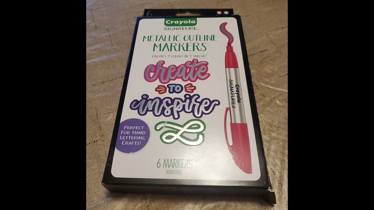 Review of Crayola Metallic Outline markers