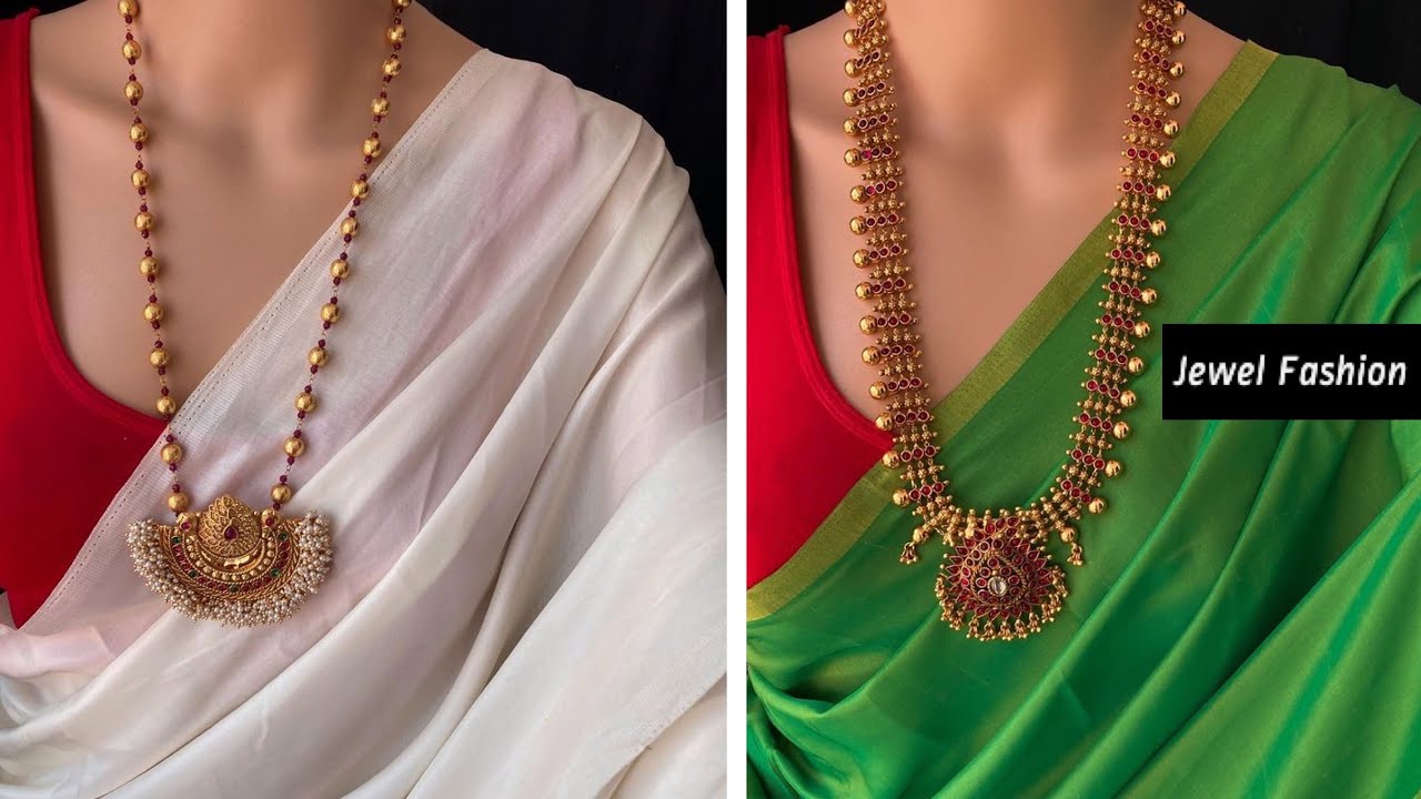 Light Weight Gold Haram Designs 