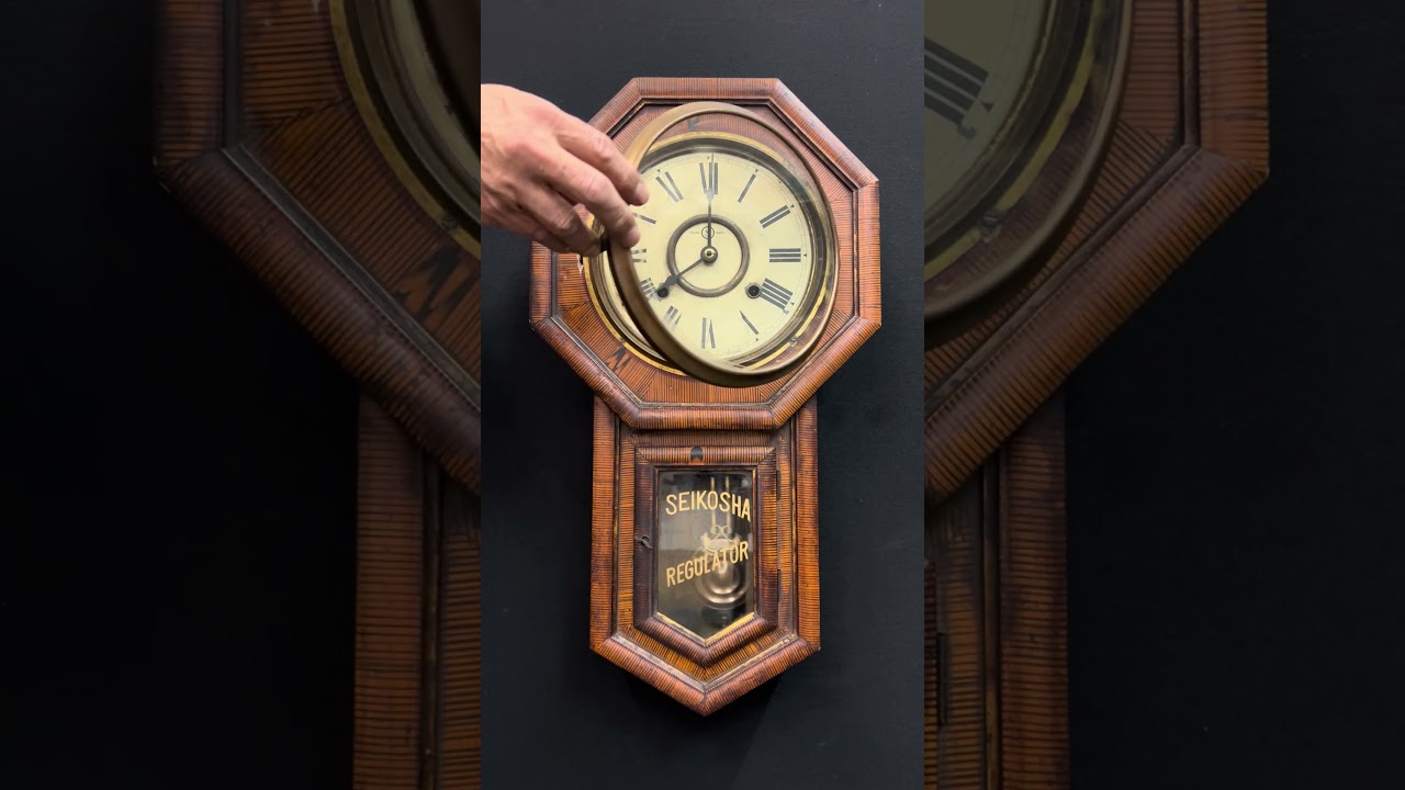 精工舎 八角 振り子時計 ゼンマイ式ボンボン 鍵巻付 壁掛け