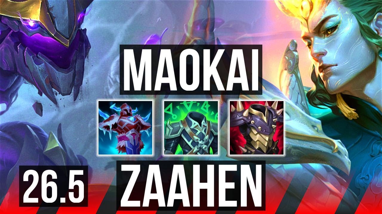 MAOKAI vs ZAAHEN (TOP) | Good KDA: 3/1/12, 26K damage | KR Master | 26.5