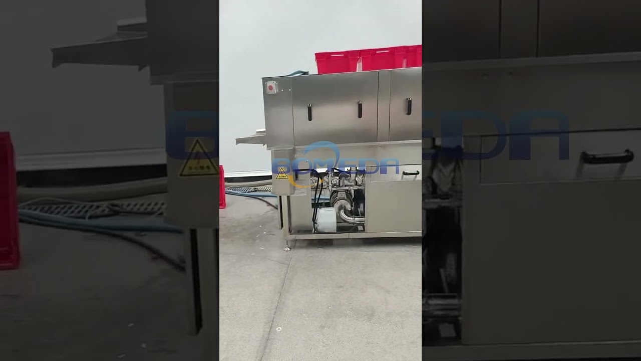 Food and Beverage Production Crate Washer Machine Plastic Box Cleaning