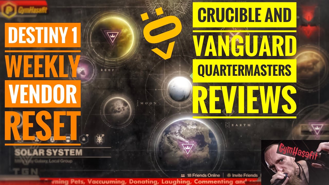 Destiny 1 : Weekly Vendor Reset : Crucible and Vanguard QuarterMaster Weapons Review
