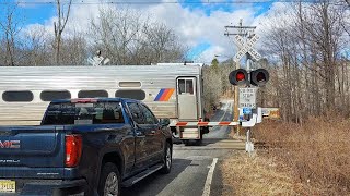 Hoboken bound train speeds across Whitenack Road