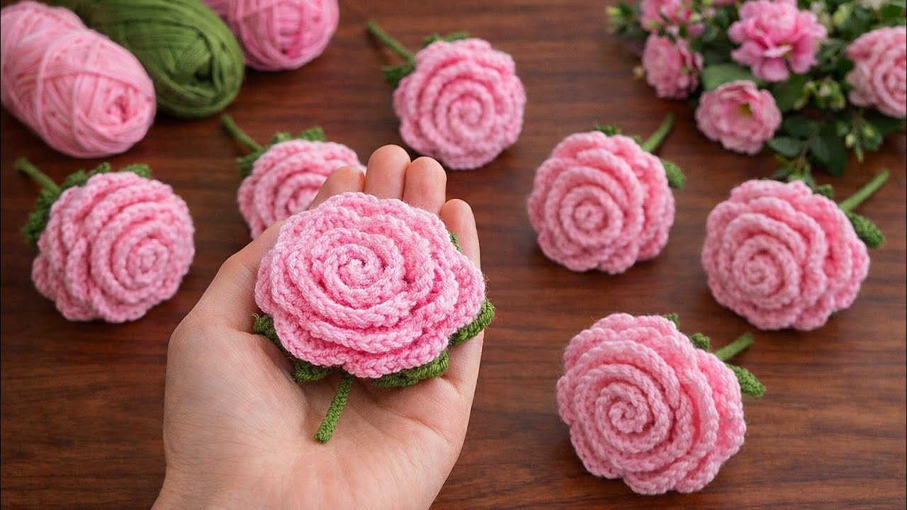 Everyone Loves This! 🌹 Crochet Mini Rose | Perfect Handmade Gift Idea 🎁