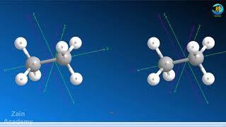 3D Structure of Ethane || CH3-----CH3