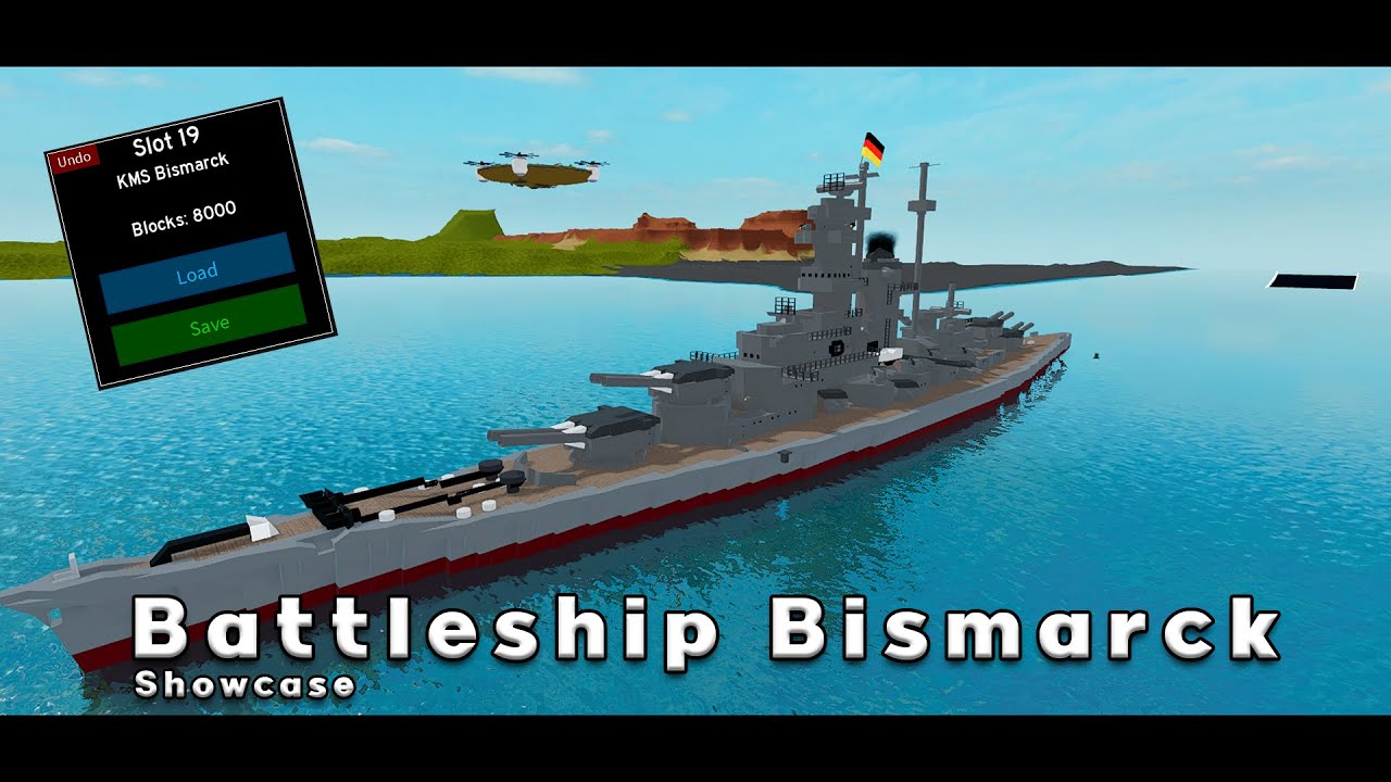 Battleship Bismarck Showcase | Plane Crazy ROBLOX - YouTube