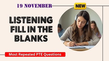 PTE Listening Fill in The Blanks | Timer and Answers | Real Exam Questions November 2025