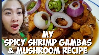 Spicy Shrimp Gambas with Mushroom Recipe
