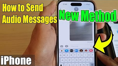 How to Send Audio Messages on iPhone 14/13/12 Operating iOS 16
