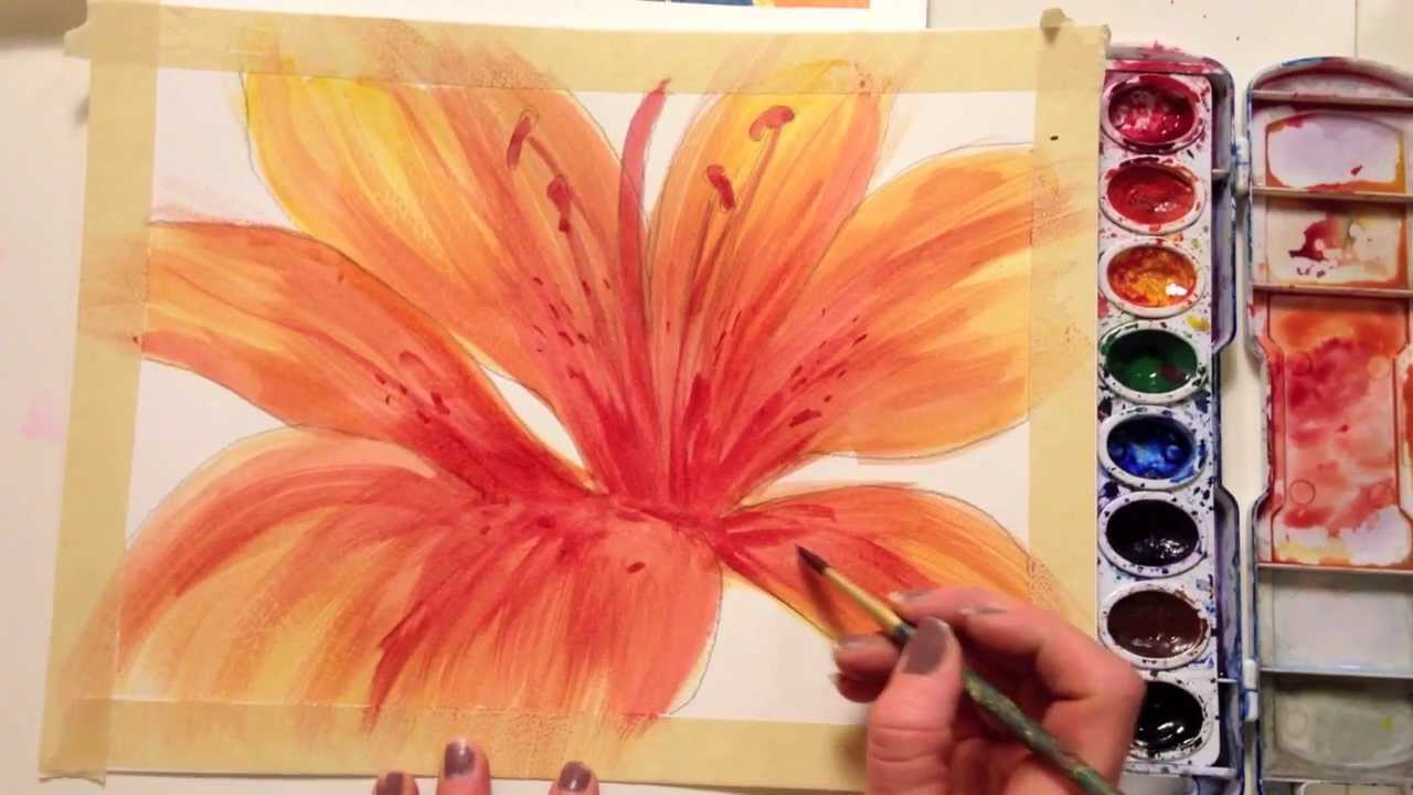 how-to-paint-a-flower-with-watercolor-youtube