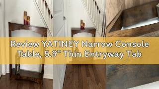 Review YATINEY Narrow Console Table 5 9 Thin Entryway Table Behind Couch Table for Small Spaces