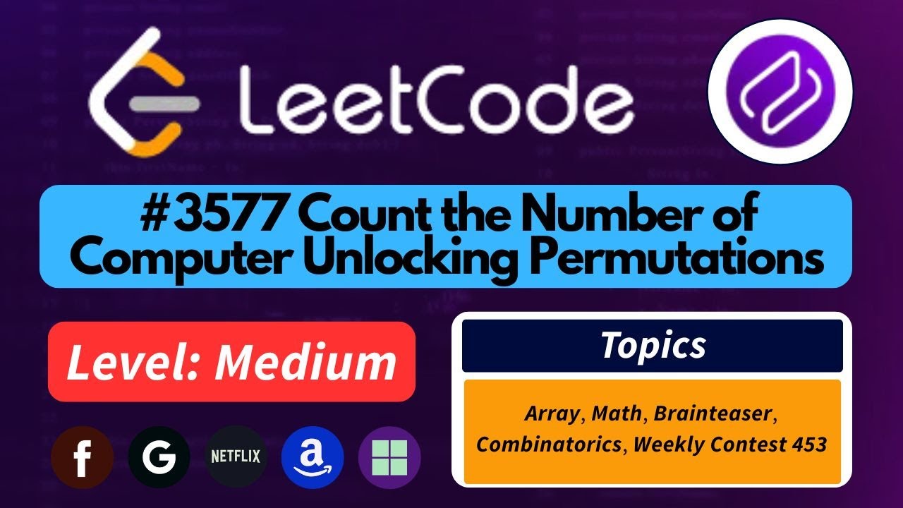 LeetCode 3577 – Easy Logic for Unlocking Permutations - YouTube