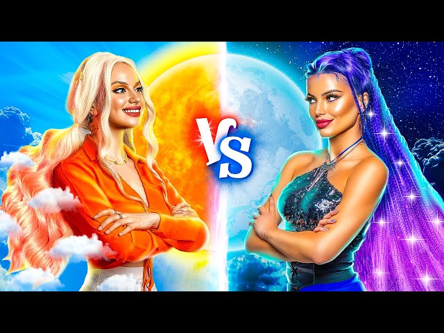 Day Girl vs Night Girl! ONE COLORED HOUSE CHALLENGE class=
