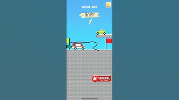 draw bridge puzzle - draw game Mind bending solution play level 307 #gaming #drawing #shorts