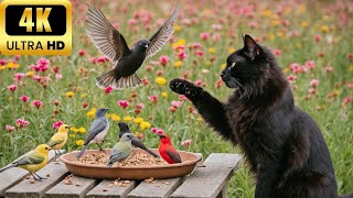 Cat TV: Birds Chirping, Squirrels Jumping — Perfect Cat Entertainment 🐱🎥 4K screenshot 1